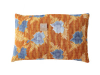 Sari pillowcase 60x40 with vintage oriental boho pattern in dark blue/black, colorful coral flowers and gold-beige leaves, unique sari pillow/Indian Indian pillowcase for sari pillows and ethnic pillows