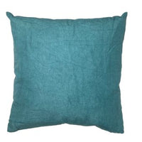 Linen cushion 50x50 cm, color: Smoke Blue, turquoise, petrol blue, sea green