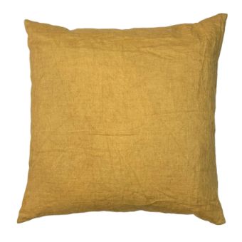 Linen cushions, 50x50 cm, color: Honey or light yellow, mustard yellow, warm ochre, dusty golden brown