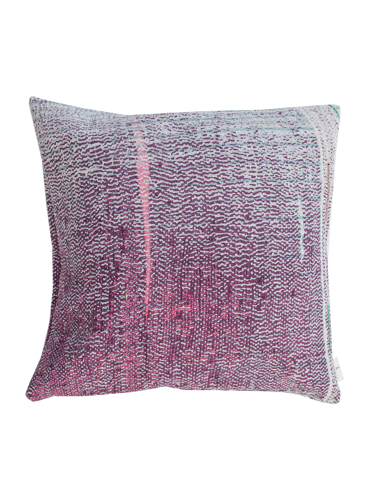 Sari pillowcase 50x50 in vintage boho style with colorful purple, pink and white pattern, sari pillow/Indian pillowcase in ethnic oriental design